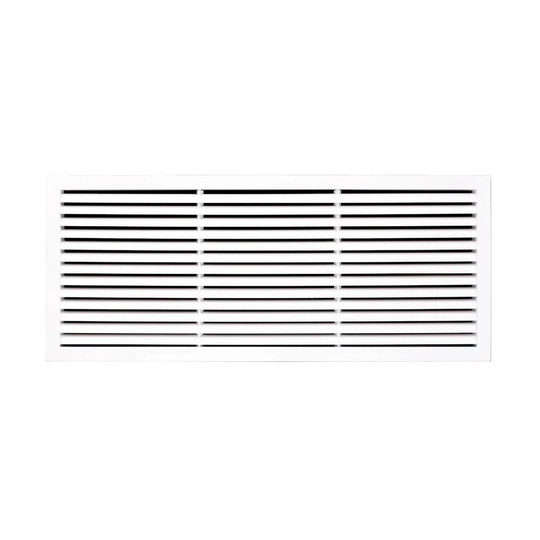 White aluminum return air grille for a 36 x 14 inch duct opening