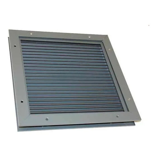 Steel 16 in. x 8 in. door louver with flanged frame