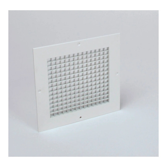 White 12 x 12 inch aluminum eggcrate return grille for surface mounting