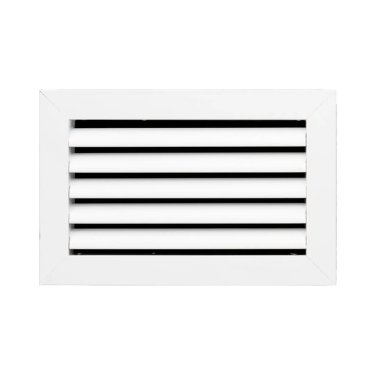 White aluminum return air grille for a 10 x 4 duct opening