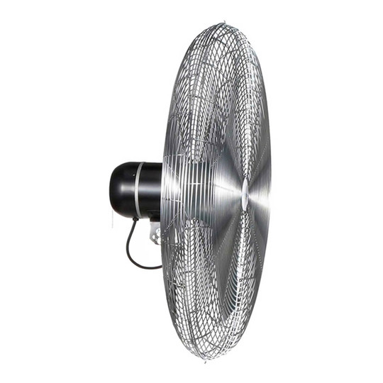 Gray 18-inch non-oscillating fan head assembly with guard