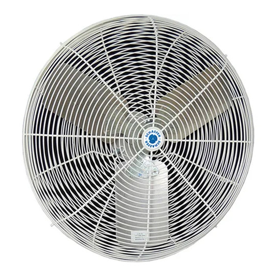 White 24-inch OSHA-compliant circulation fan head with steel guard
