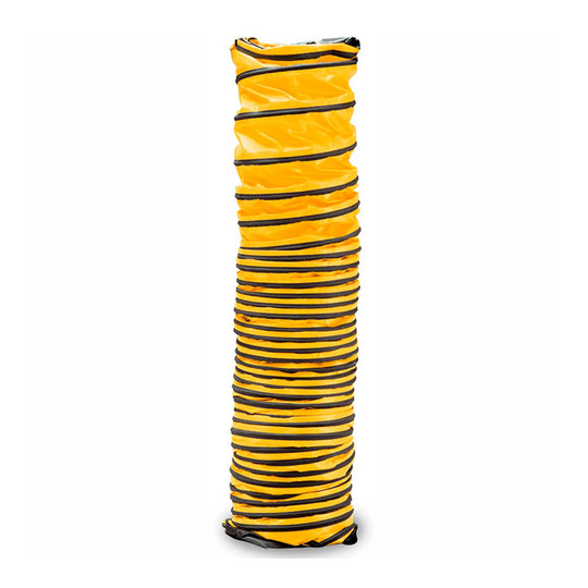 Yellow and black 8-inch x 25-foot flexible blower duct