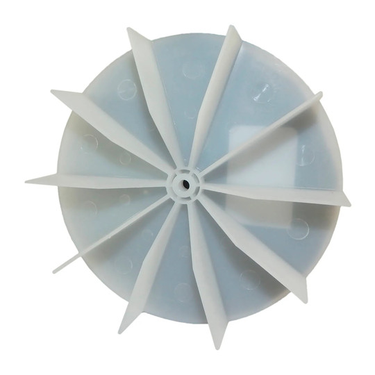 Five-blade plastic push-on fan blade with 4-5/8-inch diameter