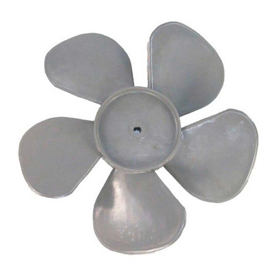 Plastic five-blade clockwise push-on fan blade with 6-5/8 inch diameter