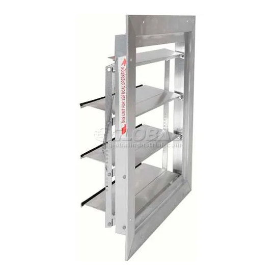 10-inch aluminum gravity intake wall shutter with rear-flanged frame