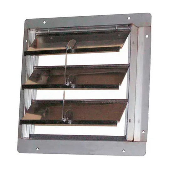 18-inch 304 stainless steel rear-flanged wall exhaust shutter