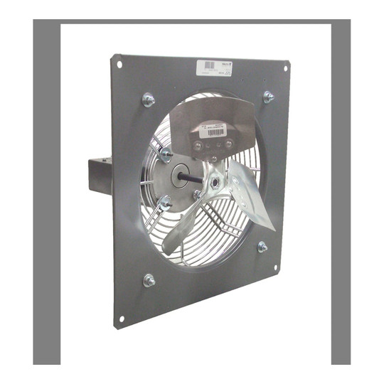 12-inch panel mount exhaust fan with horizontal discharge
