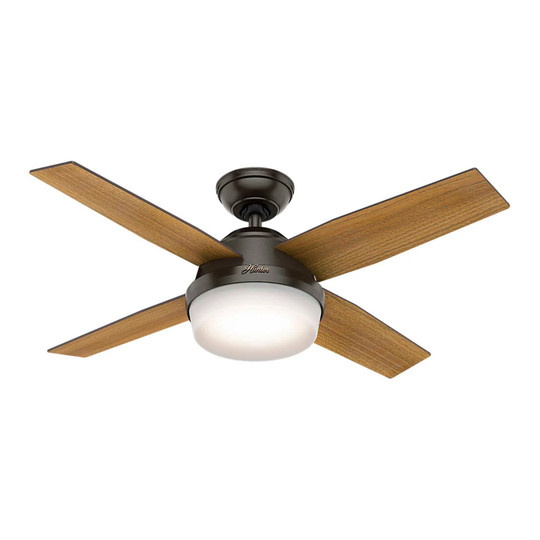 44-inch ceiling fan with integrated light and handheld remote