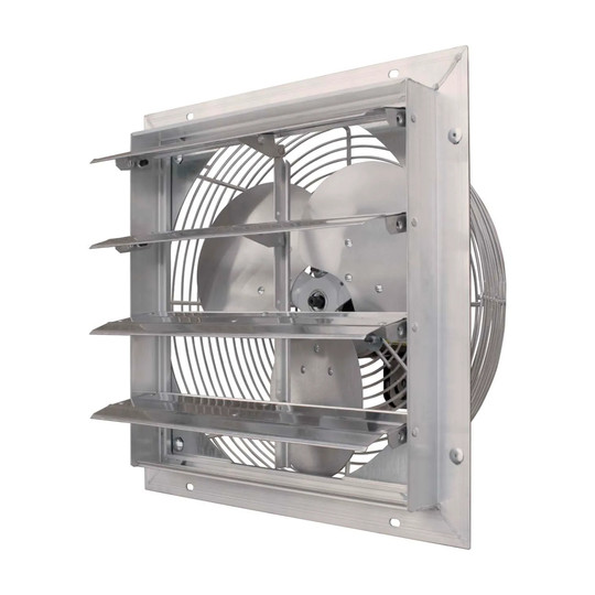 Silver 16-inch shutter exhaust fan with aluminum shutter
