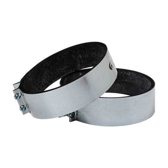 Pair of 14 in. duct mounting clamps with neoprene lining