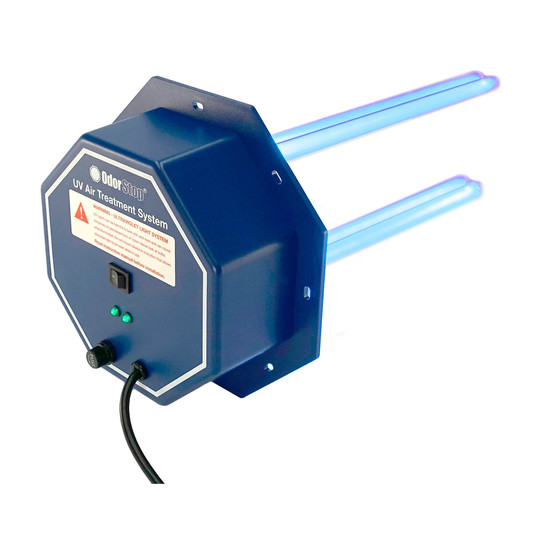 72W UV HVAC air treatment system with airflow sensor and 16-inch bulbs