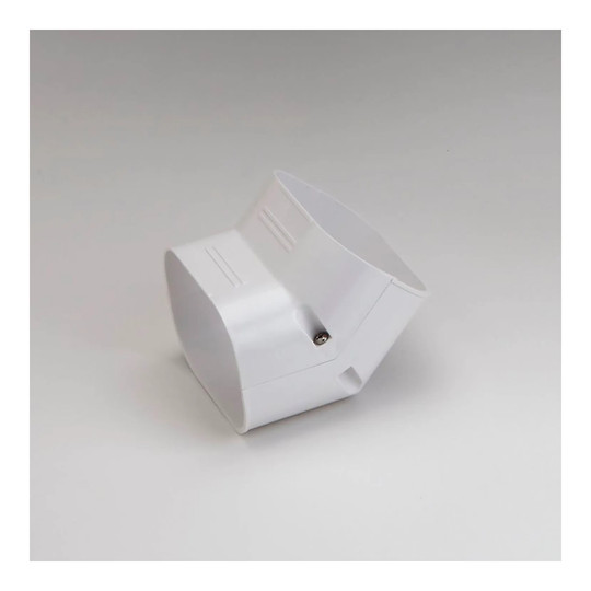 White 100 mm 45-degree vertical line set cover elbow