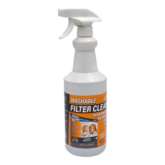 32 oz spray bottle of permanent washable air filter cleaner