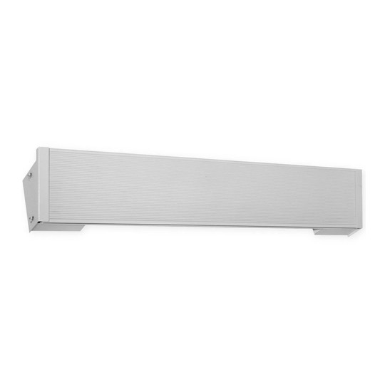 White 59-inch cove heater for near-ceiling installation