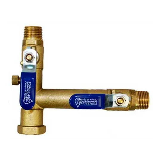 Bronze expansion tank and fill valve isolation tee
