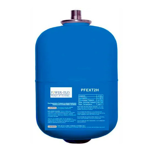 Blue 2-gallon hydronic expansion tank