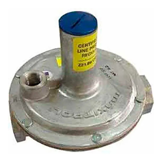 Silver 1-1/2 inch gas line regulator