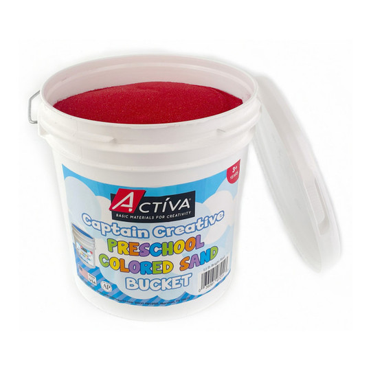 Bright Red Colored Sand, 12 lb Bucket