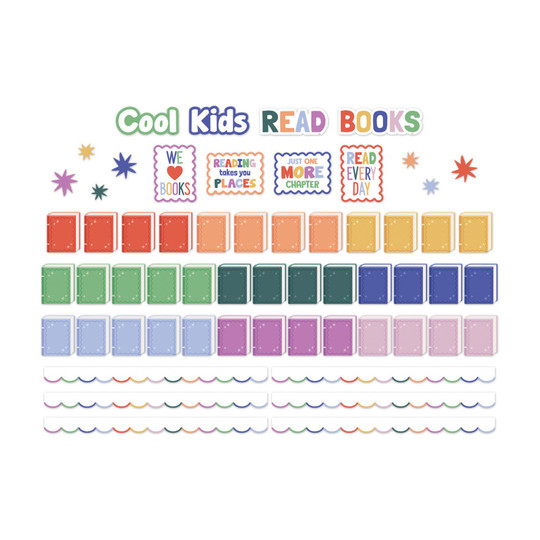 Cool Kids Read Books Mini Bulletin Board Set