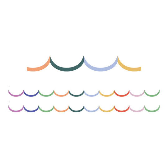 Color Crush Scalloped Die-Cut Border Trim, 2-Pack