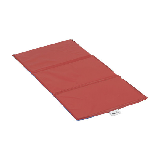 1-Inch Infection Control Three-Section Folding Rest Mat, Red/Blue