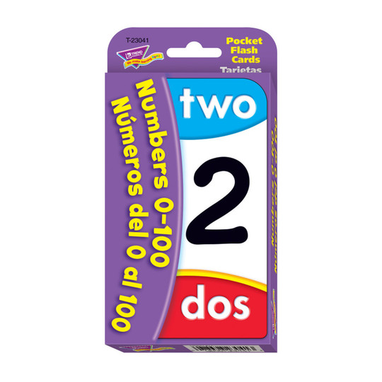 English/Spanish Numbers 0–100 Pocket Flash Cards