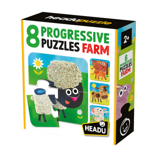 Farm Animal Progressive Puzzle Set