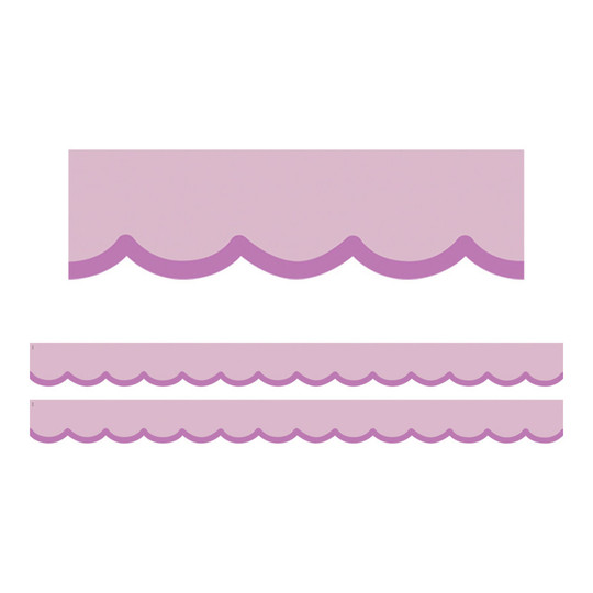 Purple Scalloped Die-Cut Border Trim, 2-Pack
