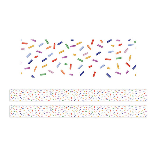 Multicolor Sprinkles Straight Border Trim, 2-Pack