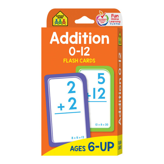 Addition 0–12 Flash Cards, 56-Card Set