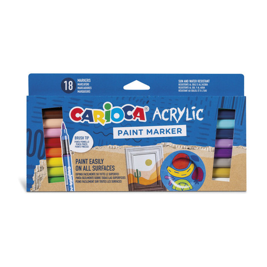 Acrylic Paint Markers, 18-Piece Set