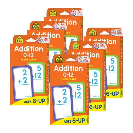 Addition 0–12 Flash Cards, 6-Pack Set