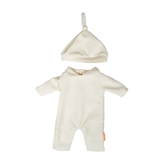 Beige Pajamas and Hat for 15-Inch Dolls