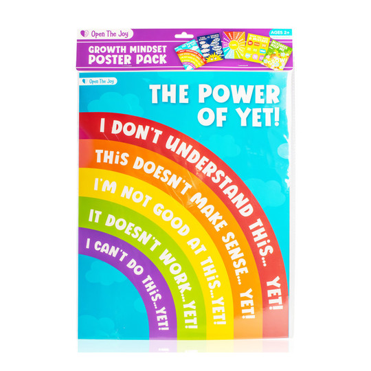 Growth Mindset Poster Pack, 11 x 14 Inches, 5 Posters