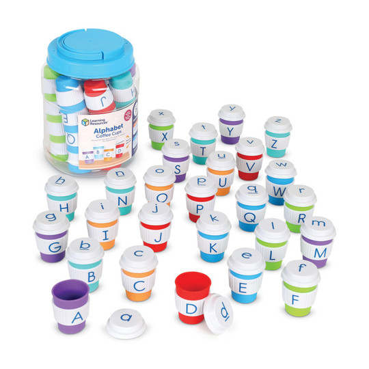 Preschool Alphabet Letter Matching Coffee Cup Set