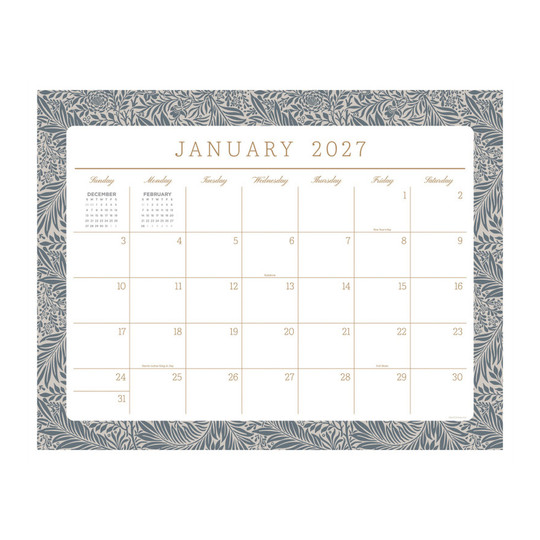 2027 Botanical Large Desk Pad Calendar