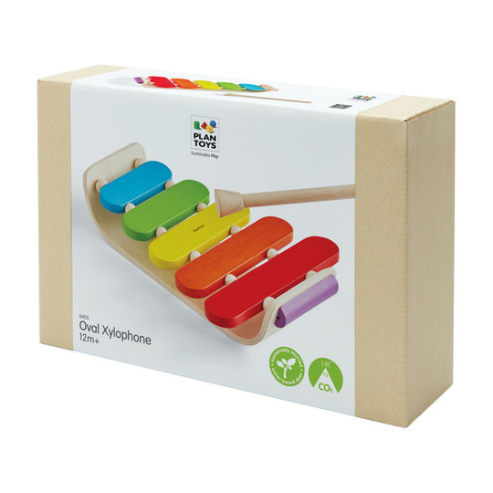Wooden Oval Xylophone for Toddlers