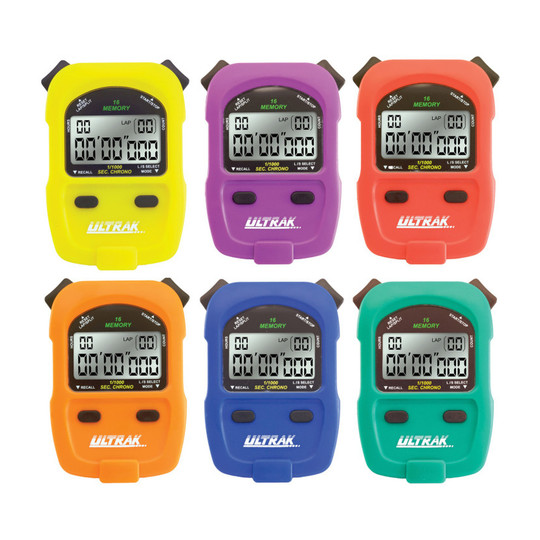 Assorted Color Stopwatch Set, 6 Pack