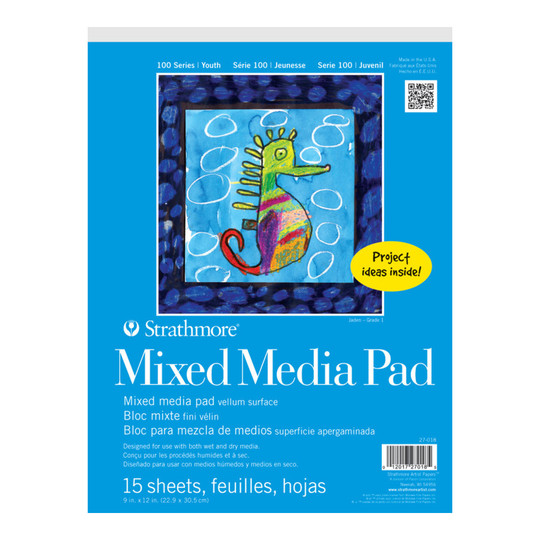100 Series Mixed Media Art Pad, 9 x 12 in., 15 Sheets