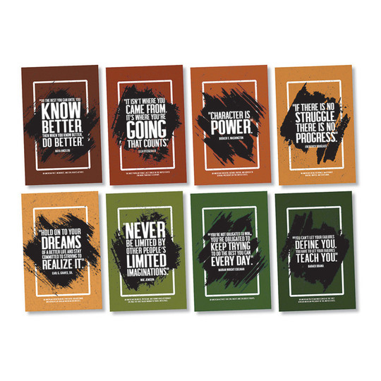 African American Influencer Quotes Bulletin Board Poster Set