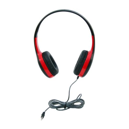 Red & Black On-Ear Headphones with 3.5mm Plug