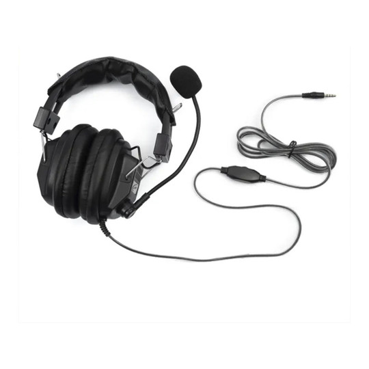 Over-Ear Stereo Headset with Gooseneck Microphone