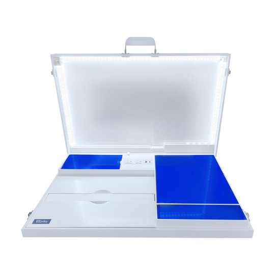 Portable Workstation Desk with Built-In Storage