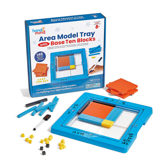 Area Model Tray with Base Ten Blocks