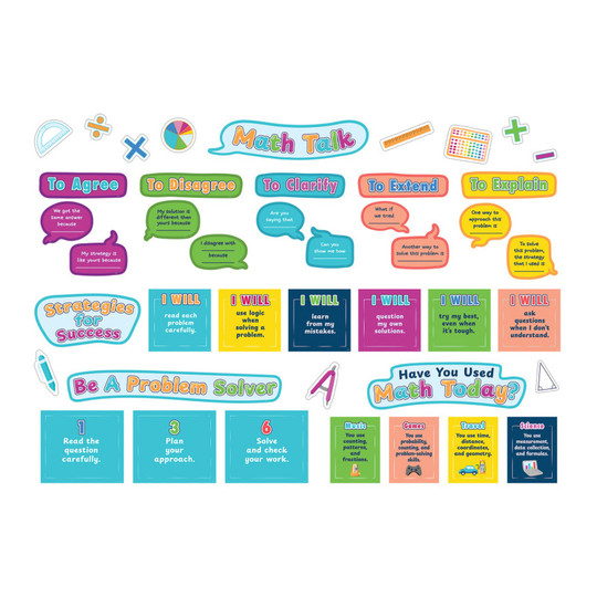 Math Talk Bulletin Board Set, 69 Pieces