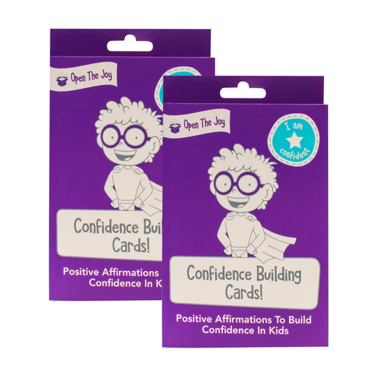 Kids' Confidence Building Affirmation Cards, 2 Sets