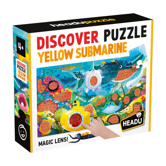Yellow Submarine Discovery Puzzle with Magnifying Glass
