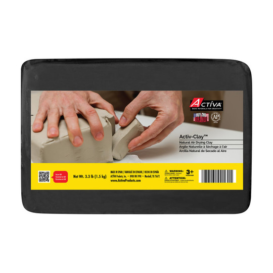 Black Air-Dry Natural Clay, 3.3 lb