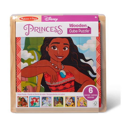 Disney Princess Six-Scene Wooden Cube Puzzle